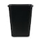 Boardwalk 41 qt Rectangular Indoor Plastic Can, Black, Open Top, Plastic, 16 in 3485203 - alternate 1
